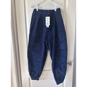 NWT Teterot Salon Corduroy Balloon Pants Hanbok Style Navy Large